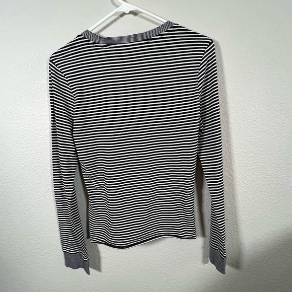 NWT The Kooples Monochrome Striped Top Size 3 or Large - Picture 3 of 4
